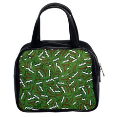 Pepe The Frog Face Pattern Green Kekistan Meme Classic Handbag (two Sides) by snek