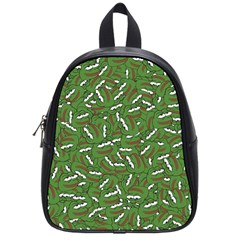 Pepe The Frog Face Pattern Green Kekistan Meme School Bag (small) by snek