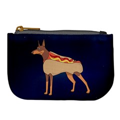 Funny Doberman Hot Dog Large Coin Purse by trulycreative