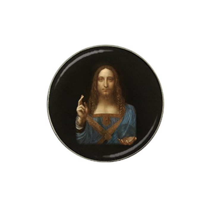 Salvator Mundi Leonardo DaVindi 1500 Jesus Christ Savior of the World Original Paint Most expensive in the world Hat Clip Ball Marker