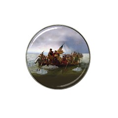 George Washington Crossing Of The Delaware River Continental Army 1776 American Revolutionary War Original Painting Hat Clip Ball Marker by snek