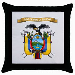 Ecuador Coat Of Arms Throw Pillow Case (black) by trulycreative