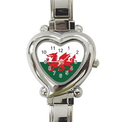 Flag Of Wales Heart Italian Charm Watch by trulycreative