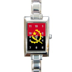 Flag Of Angola Rectangle Italian Charm Watch by trulycreative