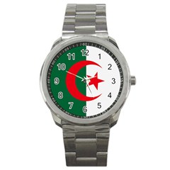 Flag Of Algeria Sport Metal Watch by trulycreative