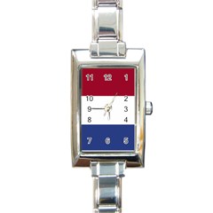 Flag Of The Netherlands Rectangle Italian Charm Watch by trulycreative