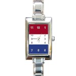 Flag Of The Netherlands Rectangle Italian Charm Watch Front