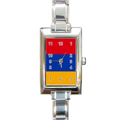 Flag Of Armenia Rectangle Italian Charm Watch by trulycreative