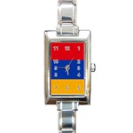 Flag Of Armenia Rectangle Italian Charm Watch Front