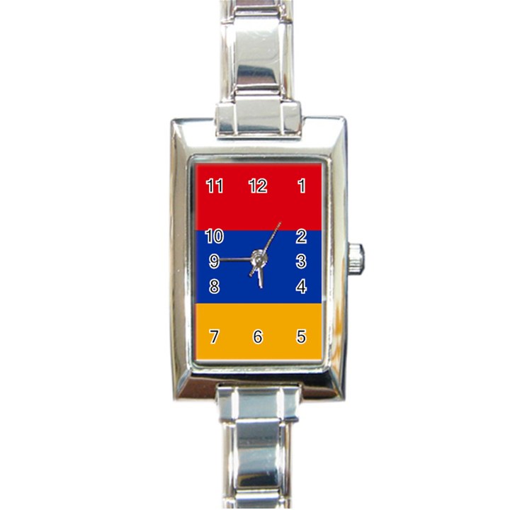 Flag Of Armenia Rectangle Italian Charm Watch