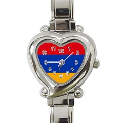 Flag Of Armenia Heart Italian Charm Watch by trulycreative