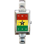 Flag Of Ghana Rectangle Italian Charm Watch Front