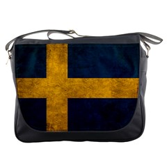 Grunge Sweden Flag Messenger Bag by trulycreative