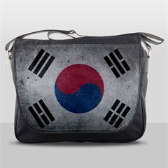 Grunge South Korea Flag Messenger Bag by trulycreative