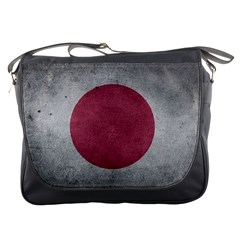 Grunge Japan Flag Messenger Bag by trulycreative