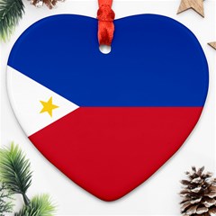 Philippines Flag Filipino Flag Ornament (heart) by FlagGallery