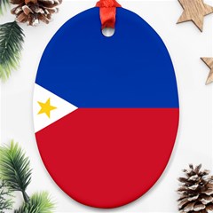 Philippines Flag Filipino Flag Oval Ornament (two Sides) by FlagGallery