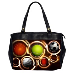 Sport Ball Tennis Golf Football Oversize Office Handbag (2 Sides) by HermanTelo