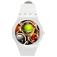 Sport Ball Tennis Golf Football Round Plastic Sport Watch (m) by HermanTelo