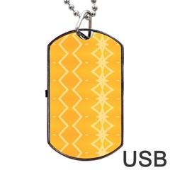 Pattern Yellow Dog Tag Usb Flash (one Side) by HermanTelo