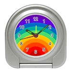 Rainbow Background Colorful Travel Alarm Clock Front