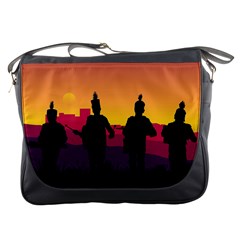 Marching Band Silhouette Messenger Bag by trulycreative