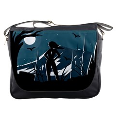 Beautiful Superwoman Silhouette Messenger Bag by trulycreative