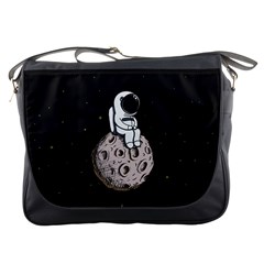 Funny Astronaut On Moon Messenger Bag by trulycreative