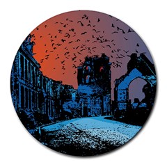 War Ruins Round Mousepads by trulycreative