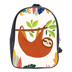 Funny Sloth School Bag (large) by trulycreative