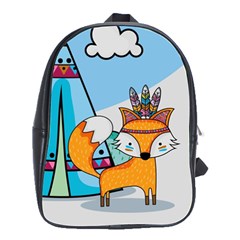 Fox Tribal School Bag (large) by trulycreative