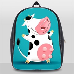 Funny Cartoon Cow School Bag (xl) by trulycreative