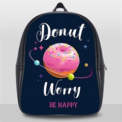 Donut Worry Be Happy School Bag (large) by trulycreative