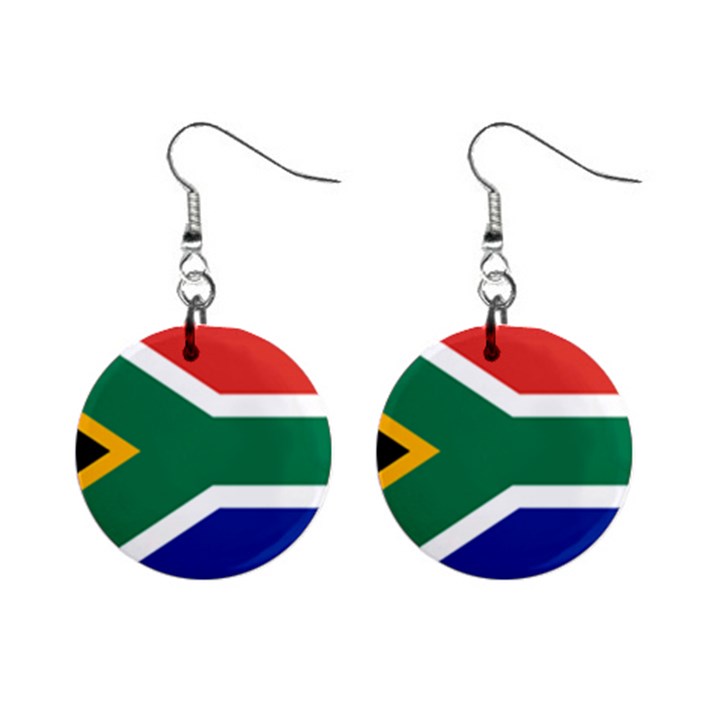 South Africa Flag Mini Button Earrings