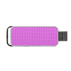 Background Polka Pink Portable Usb Flash (one Side) by HermanTelo