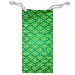 Pattern Texture Geometric Green Jewelry Bag by Mariart