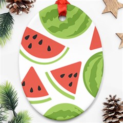 Watermelon Juice Auglis Clip Art Watermelon Oval Ornament (two Sides) by Vaneshart