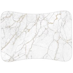 White Marble Texture Floor Background With Gold Veins Intrusions Greek Marble Print Luxuous Real Marble Velour Seat Head Rest Cushion by genx