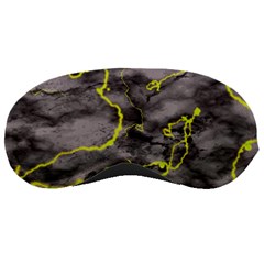 Marble Light Gray With Green Lime Veins Texture Floor Background Retro Neon 80s Style Neon Colors Print Luxuous Real Marble Sleeping Mask by genx