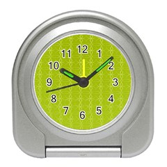 Background Texture Pattern Green Travel Alarm Clock by HermanTelo