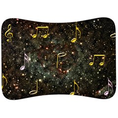 Music Clef Musical Note Background Velour Seat Head Rest Cushion by HermanTelo