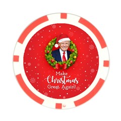 Make Christmas Great Again With Trump Face Maga Poker Chip Card Guard by snek