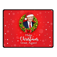 Make Christmas Great Again With Trump Face Maga Fleece Blanket (small) by snek