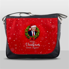 Make Christmas Great Again With Trump Face Maga Messenger Bag by snek