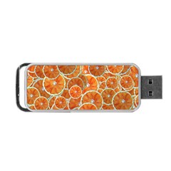 Oranges Background Texture Pattern Portable Usb Flash (one Side) by HermanTelo