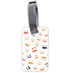 Pumpkin Faces Pattern Luggage Tag (two Sides) by Sobalvarro