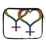 Mrs. and Mrs. Apple iPad 2/3/4 Zipper Cases Front