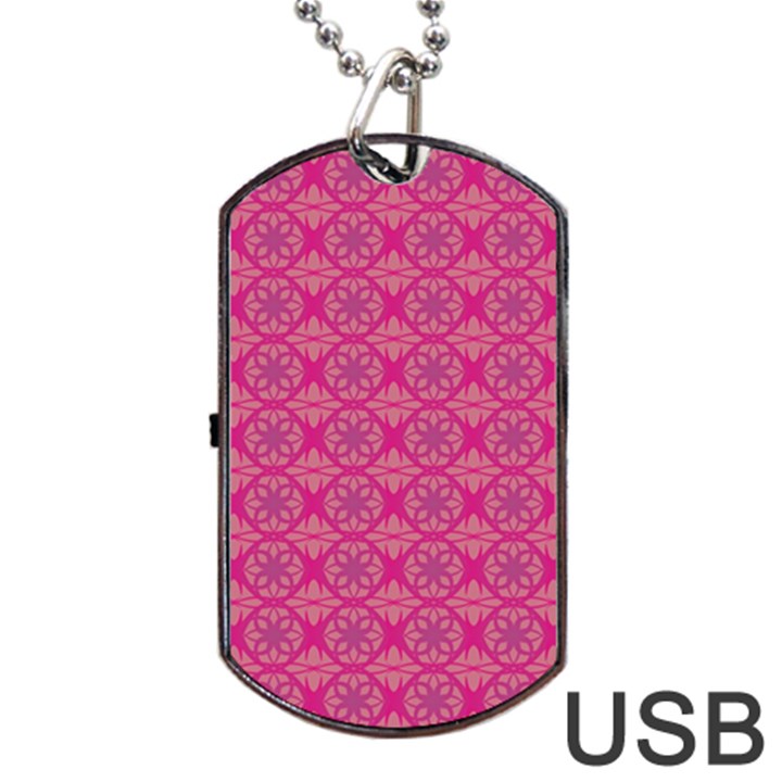 Background Texture Pattern Mandala Dog Tag USB Flash (One Side)