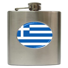 Greece Flag Greek Flag Hip Flask (6 Oz) by FlagGallery