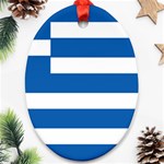 Greece Flag Greek Flag Oval Ornament (Two Sides) Front